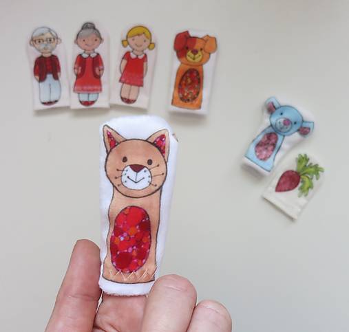 MINI pršteková maňuška (sada Ako dedko repku ťahal)