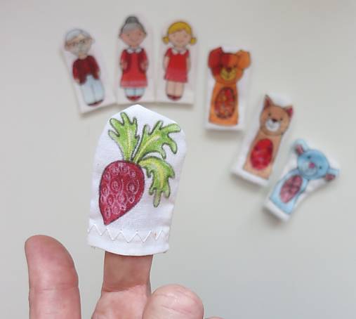 MINI pršteková maňuška (sada Ako dedko repku ťahal)