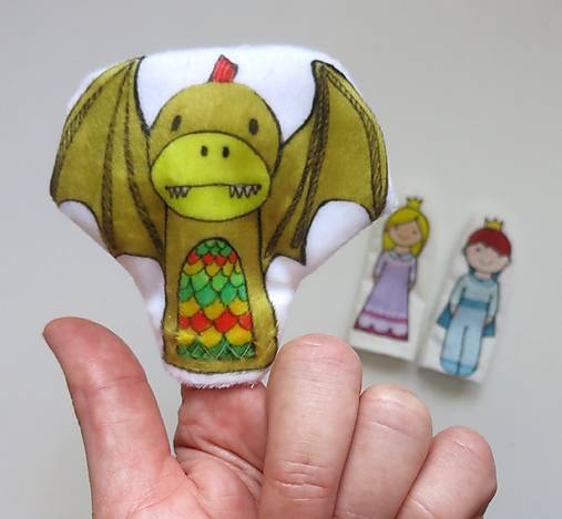 MINI pršteková maňuška - drak