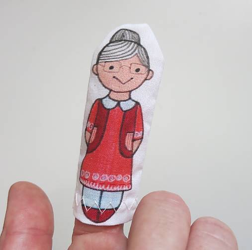 MINI pršteková maňuška - sada Ako dedko repku ťahal (babka)