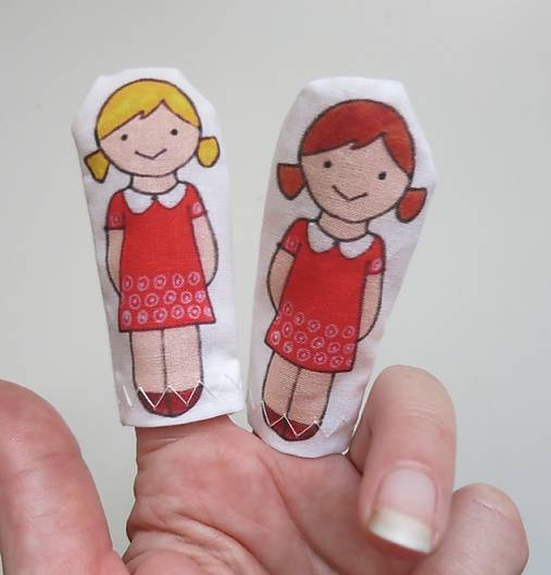 MINI pršteková maňuška - sada Ako dedko repku ťahal (dievčatko)