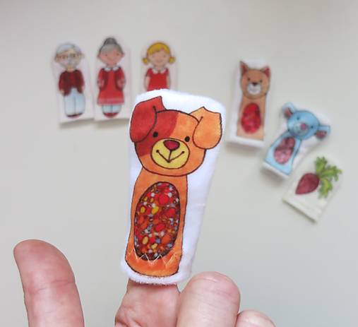MINI pršteková maňuška - psík