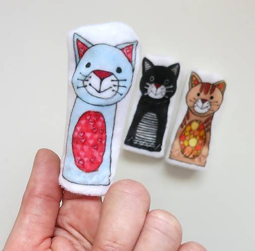 MINI pršteková maňuška (mačka)