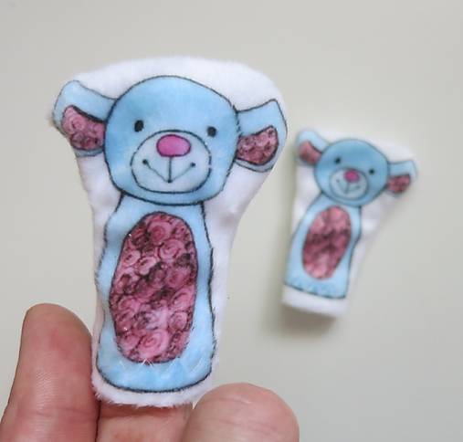 MINI pršteková maňuška - sada Ako dedko repku ťahal (myška)