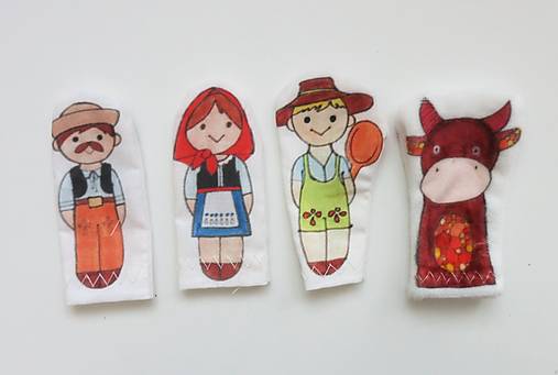 MINI pršteková maňuška - sada Janko Hraško (sada Janko Hraško)