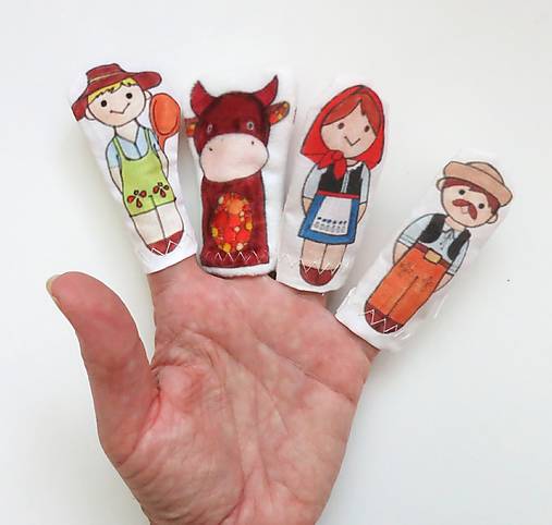 MINI pršteková maňuška - sada Janko Hraško (sada Janko Hraško)