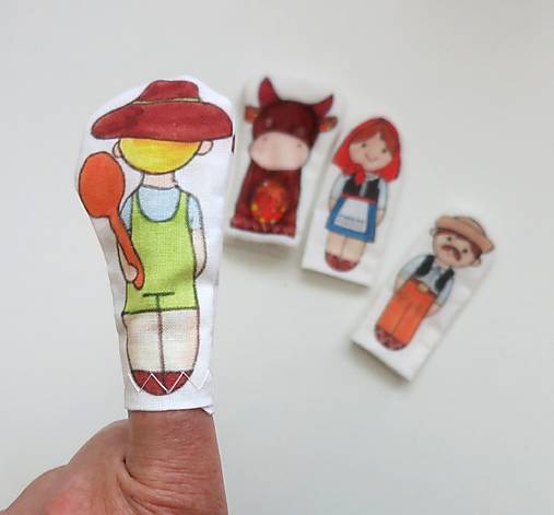MINI pršteková maňuška - sada Janko Hraško (sada Janko Hraško)