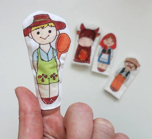 MINI pršteková maňuška - sada Janko Hraško (Janko Hraško)