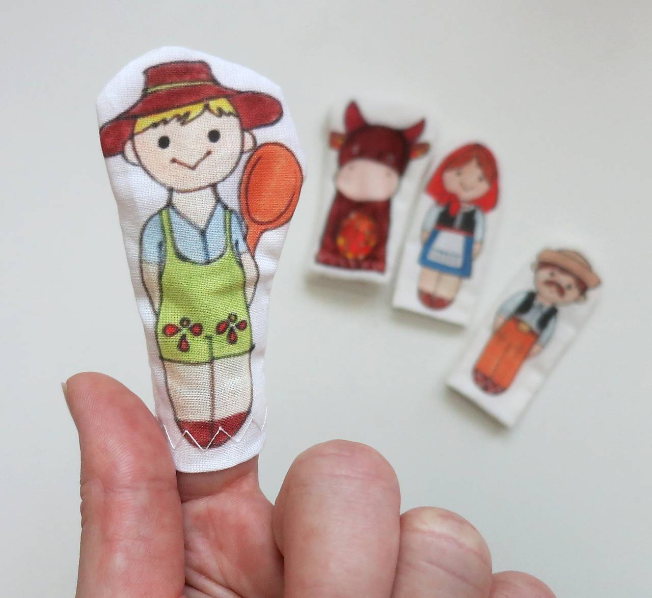 MINI pršteková maňuška - sada Janko Hraško (sada Janko Hraško)