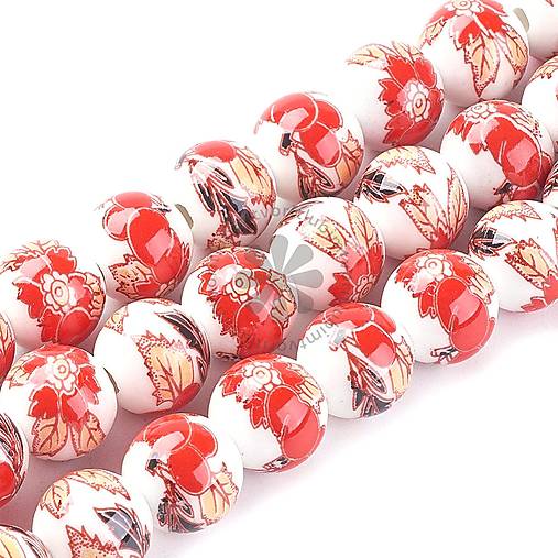 Korálky - (5804) Porcelánové korálky, 10 mm - 1 ks - 17623322_