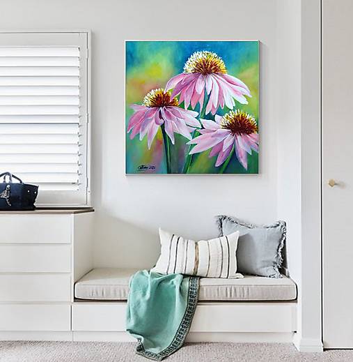 Obrazy - Echinacea 50x50 - 17622896_