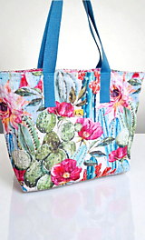 Kabelky - Kabelka veľká - plážová taška VALENTÍNA tropical - 17624148_