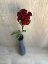 Dekorácie - 🌹 Ručne vyrábaná ruža z chlpatých drôtikov - 17624126_