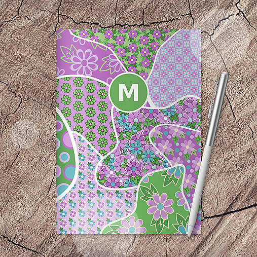 Papiernictvo - Slovníček Fľaky chaosu (floral with leaves) - 17623493_