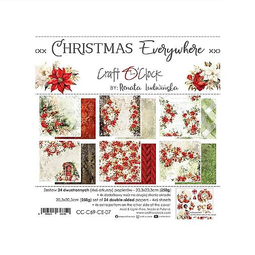 Papier - Scrapbook papier Christmas Everywhere 8x8 - 17624699_
