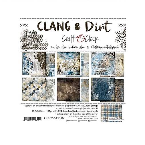 Papier - Scrapbook papier Clang and Dirt 8x8 - 17625156_