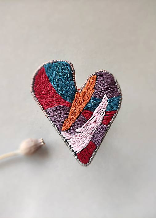 Brošne - "srdco" - 17624333_