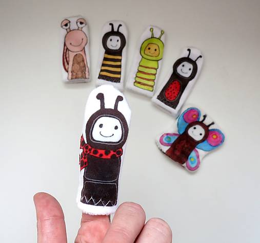 MINI pršteková maňuška - sada zvieratká na lúke (sada zvieratká na lúke)