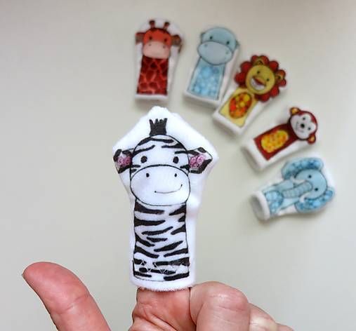 MINI pršteková maňuška - sada exotické zvieratká I (sada exotické zvieratká I)