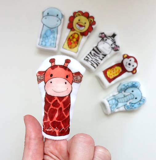 MINI pršteková maňuška - sada exotické zvieratká I (sada exotické zvieratká I)