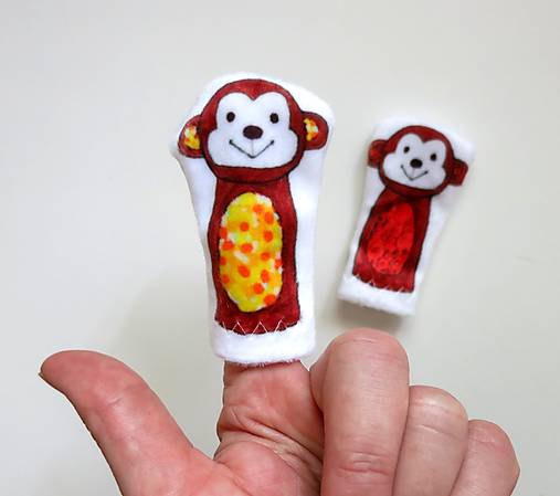 MINI pršteková maňuška - sada exotické zvieratká I (opička)