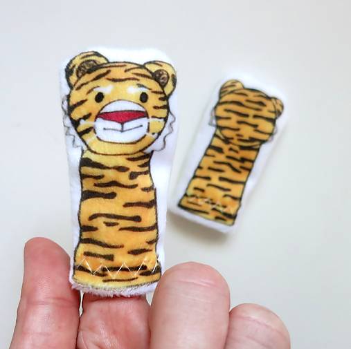 MINI pršteková maňuška - sada exotické zvieratká II (tiger)