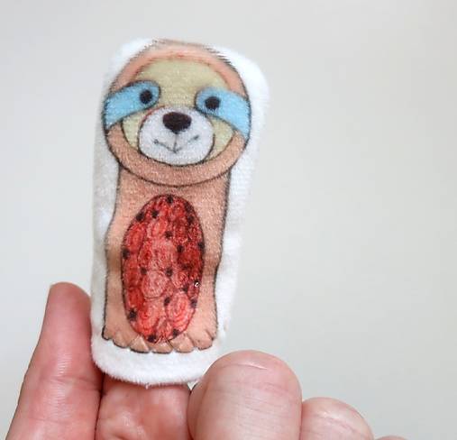 MINI pršteková maňuška - sada exotické zvieratká II (leňochod)