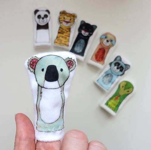 MINI pršteková maňuška - sada exotické zvieratká II (koala)