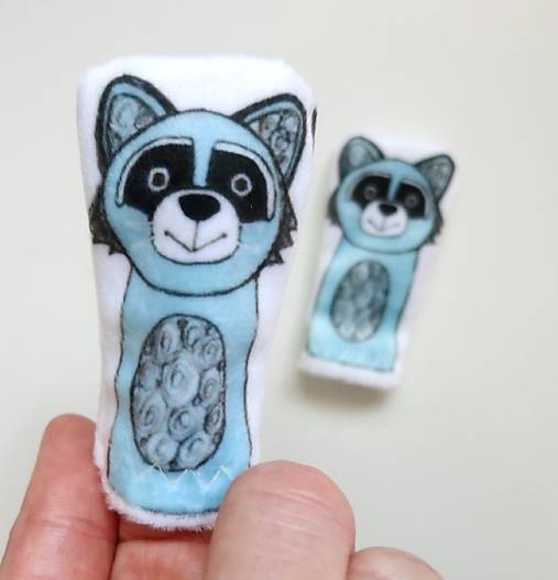 MINI pršteková maňuška - sada exotické zvieratká II (mýval)