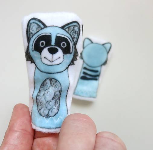 MINI pršteková maňuška - sada exotické zvieratká II (mýval)