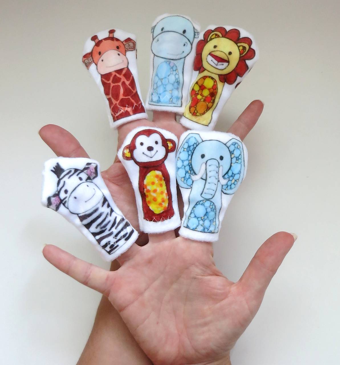 MINI pršteková maňuška - sada exotické zvieratká I (sada exotické zvieratká I)