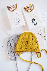 Detské čiapky - Letná pletená čiapka pre bábätko na zaväzovanie - 17625475_