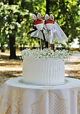 Dekorácie - Mr & Mrs / zápich na tortu - 17625557_