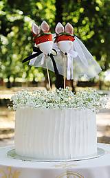 Dekorácie - Mr & Mrs / zápich na tortu - 17625558_