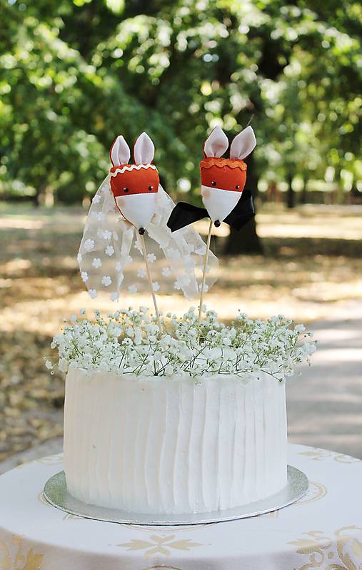 Dekorácie - Mr & Mrs / zápich do torty - 17625542_