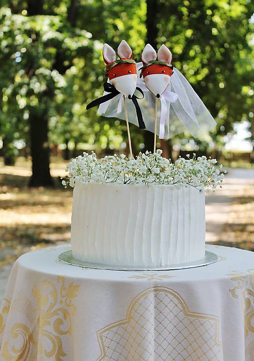 Dekorácie - Mr & Mrs / zápich na tortu - 17625557_