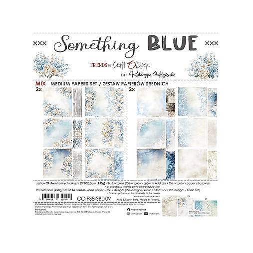 Papier - Scrapbook papier 8 x 8 Something Blue Mix - 17626278_