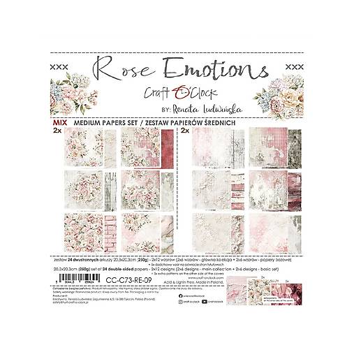 Papier - Scrapbook papier 8 x 8 Rose Emotions Mix - 17626517_