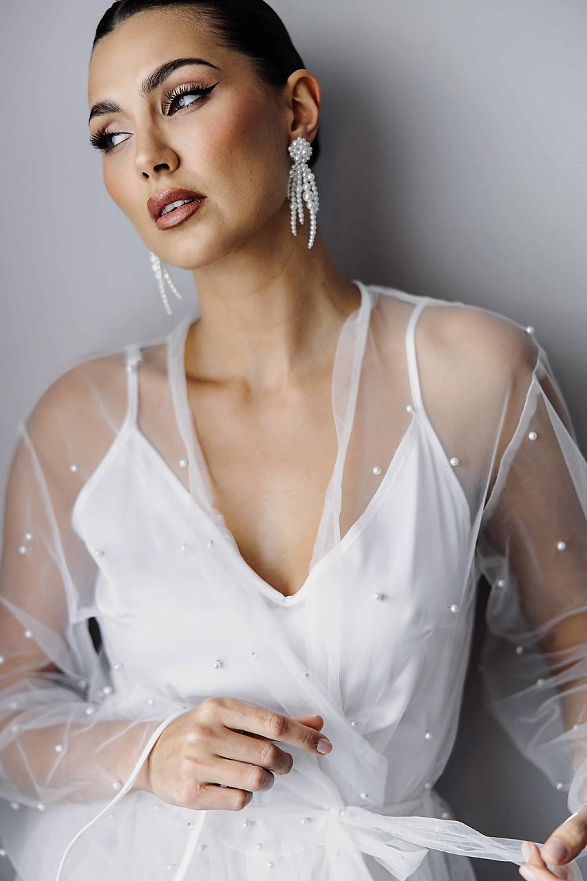 Luxusné perlové náušnice