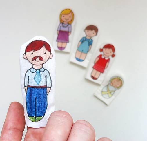 MINI pršteková maňuška - sada Finger family