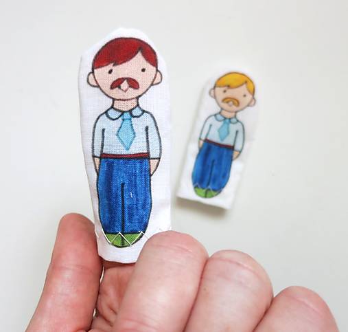 MINI pršteková maňuška - sada Finger family (tatinko)