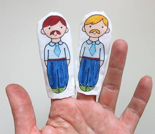 MINI pršteková maňuška - sada Finger family (tatinko)