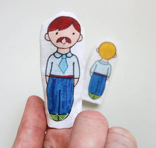MINI pršteková maňuška - sada Finger family (tatinko)