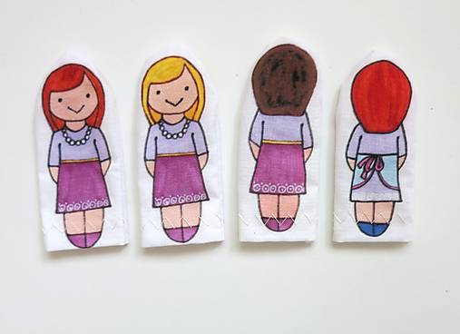 MINI pršteková maňuška - sada Finger family (maminka)