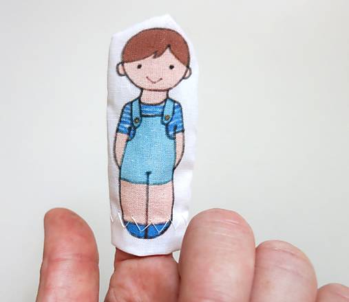 MINI pršteková maňuška - sada Finger family (chlapček)