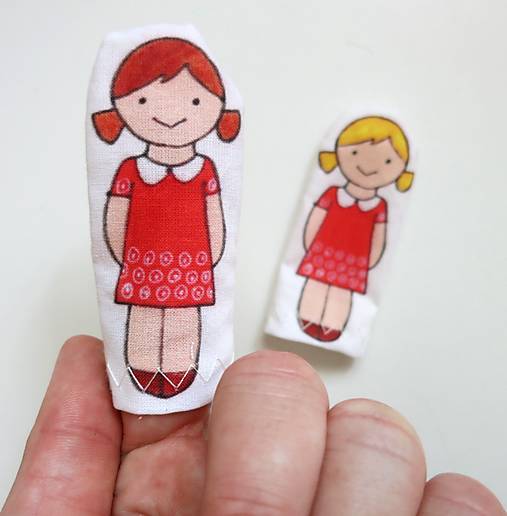 MINI pršteková maňuška - sada Finger family (dievčatko)