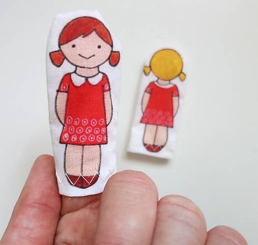 MINI pršteková maňuška - sada Finger family (dievčatko)