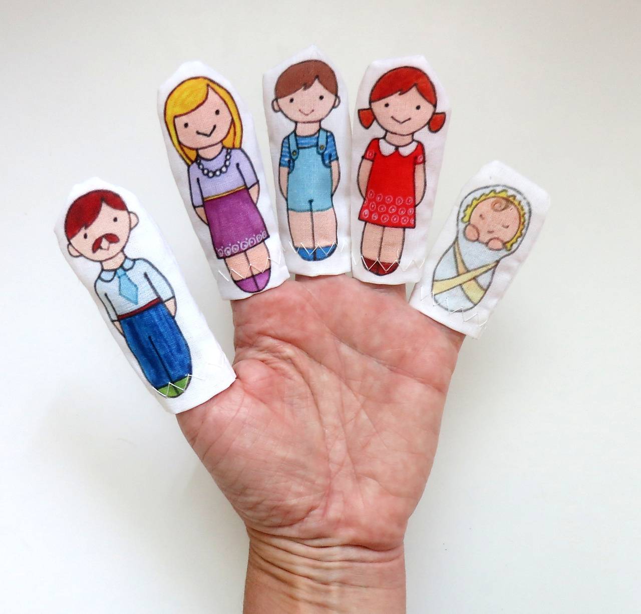 MINI pršteková maňuška - sada Finger family (sada Finger family)