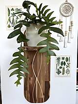 Nábytok - Držiak na kvetináč - akácia - 17625942_