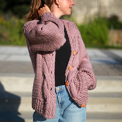 Svetre a kardigány - Kardigan ALLA 100% merino - 17626470_